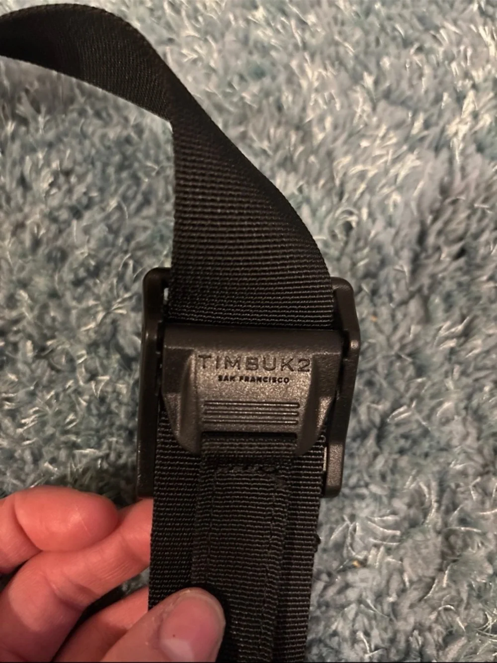 Timbuk2 Navy and Gray Vertical Stripe Messenger Bag - Picture 3 of 7